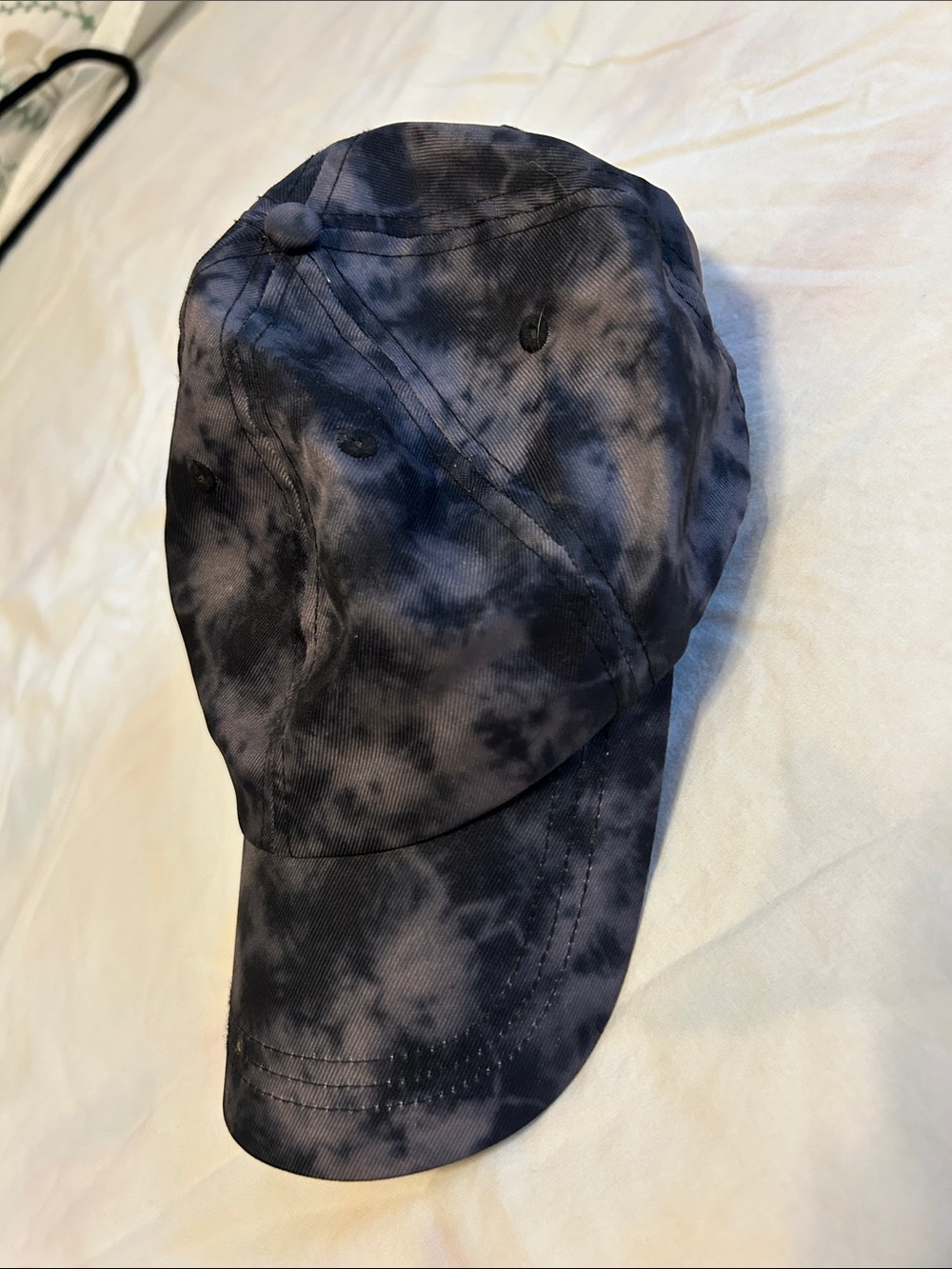 Tie-Dye Black & Gray Baseball Cap